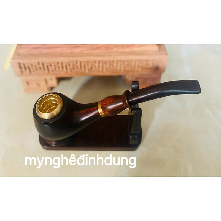 Tẩu hút thuốc đa năng bằng gỗ trắc đỏ đen - Ảnh 3