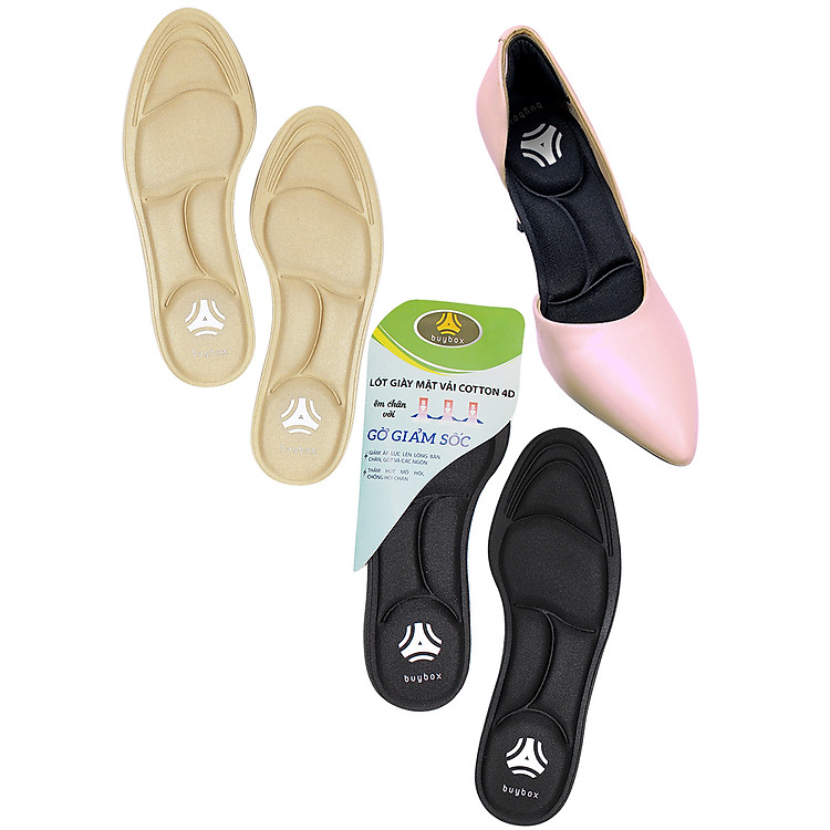 2 cặp lót giày cao gót đa năng 4D cực êm chân, chống thốn gót chân và thấm hút mồ hôi - buybox - BBPK56