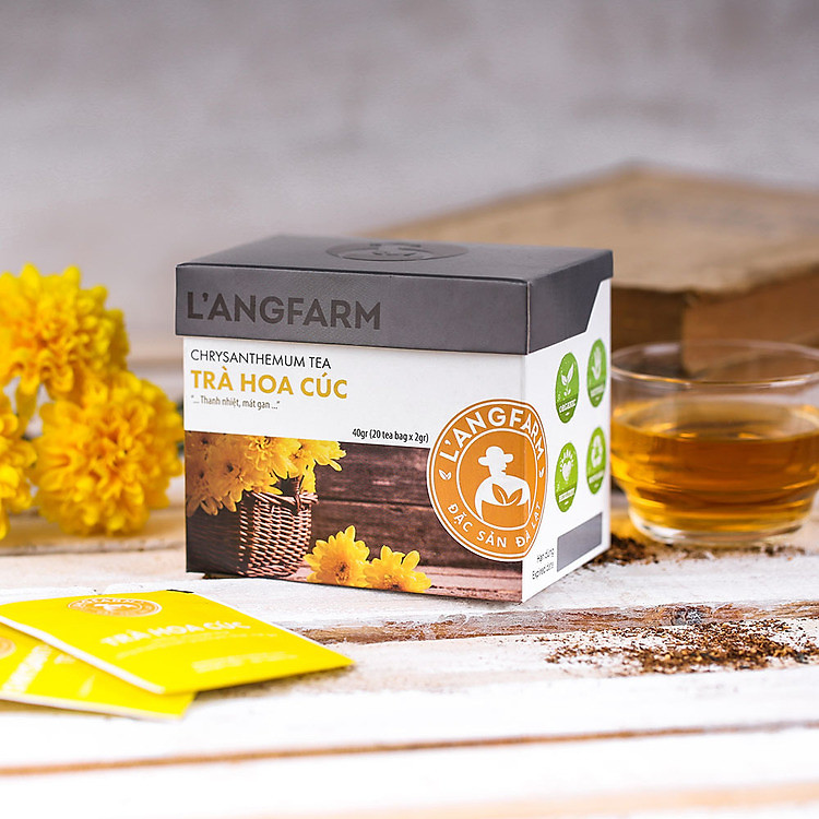 Hộp Trà Hoa Cúc Túi Lọc Langfarm Đà Lạt (20 Túi/ Hộp)
