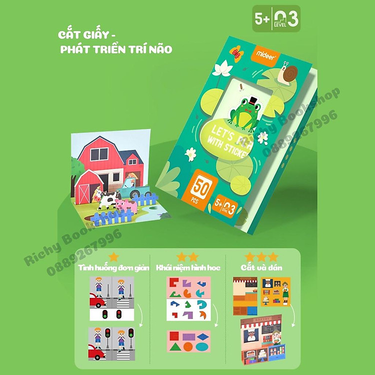 Đồ Chơi Cắt Dán Mideer - Level 1 Chính hãng Ưu đãi - Hình ảnh 5