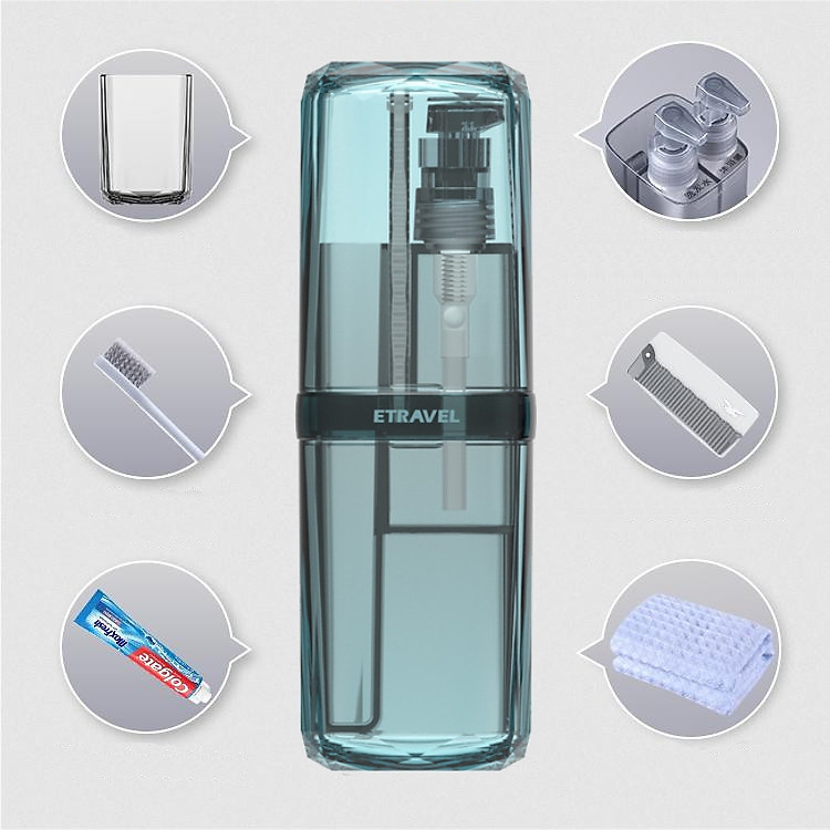 Hộp đựng bàn chải, kem đánh răng, lược & mỹ phẩm du lịch ETRAVEL (2019)