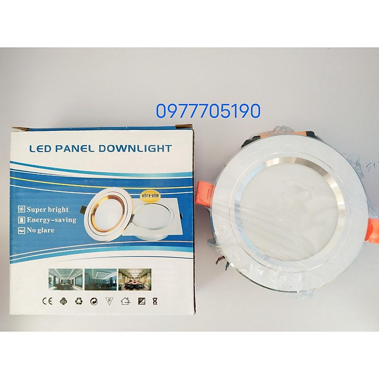 ĐÈN ÂM TRẦN ỐP TRẦN 7W 3 MÀU ĐẾ ĐÚC VIỀN VÀNG, VIỀN TRẮNG TRANG TRÍ TRẦN NHÀ (ĐÈN MẮT TRÂU)