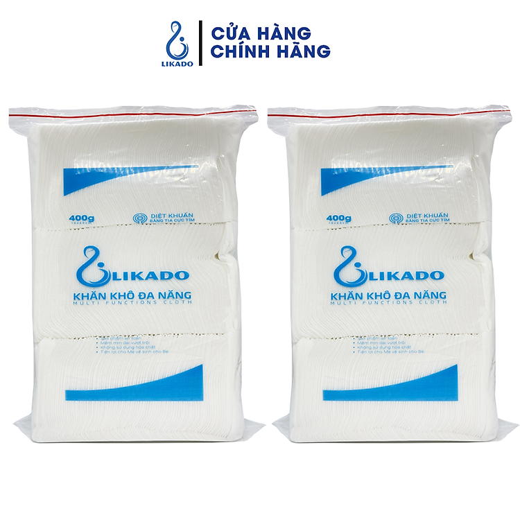 Combo 3 bịch khăn vải likado 400g Giá tốt - Hình ảnh 5