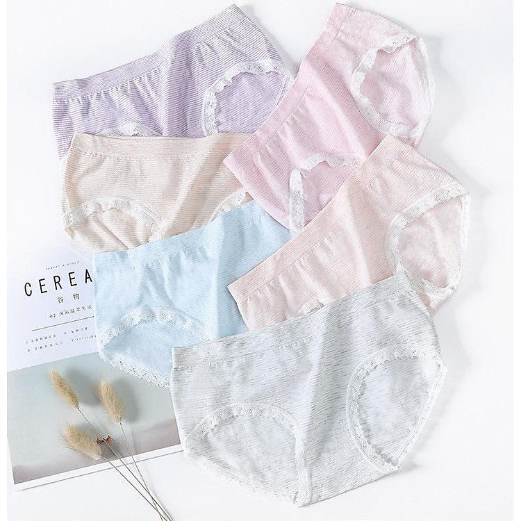 Combo 3 quần lót nữ MAITOSHI-9905 Chất liệu co giãn Cotton 90% êm ái không gây khó chịu mép ren giao màu ngẫu nhiên