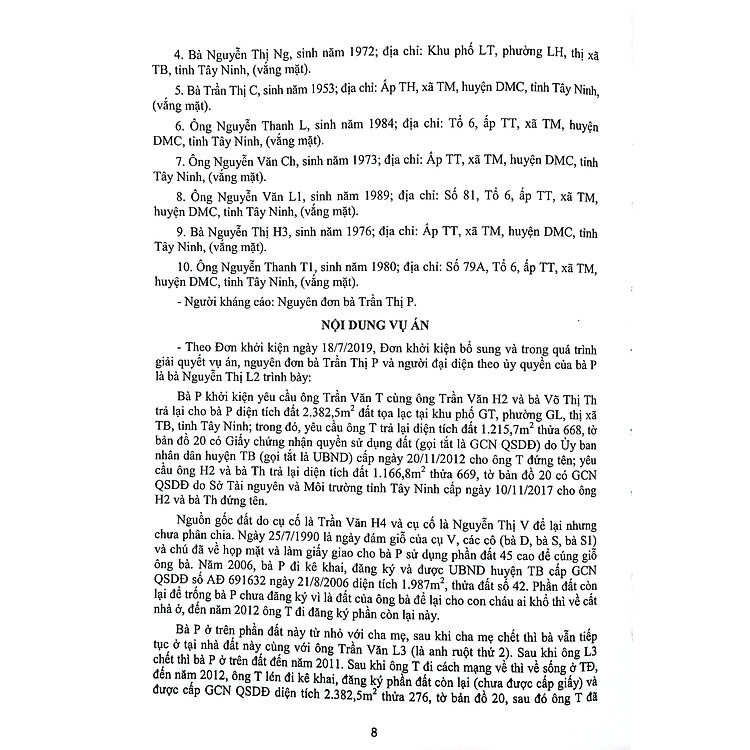 Tuyển Tập Các Bản Án Của Tòa Án Nhân Dân Cấp Cao Về Quyền Sử Dụng Đất Và Tài Sản Gắn Liền Với Đất - Ảnh 7
