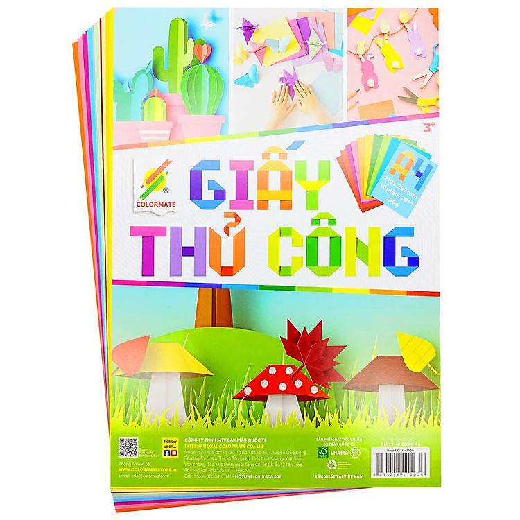 Giấy Thủ Công A4 10 Màu Colormate GTC-2656 (20 tờ) - Ảnh 2