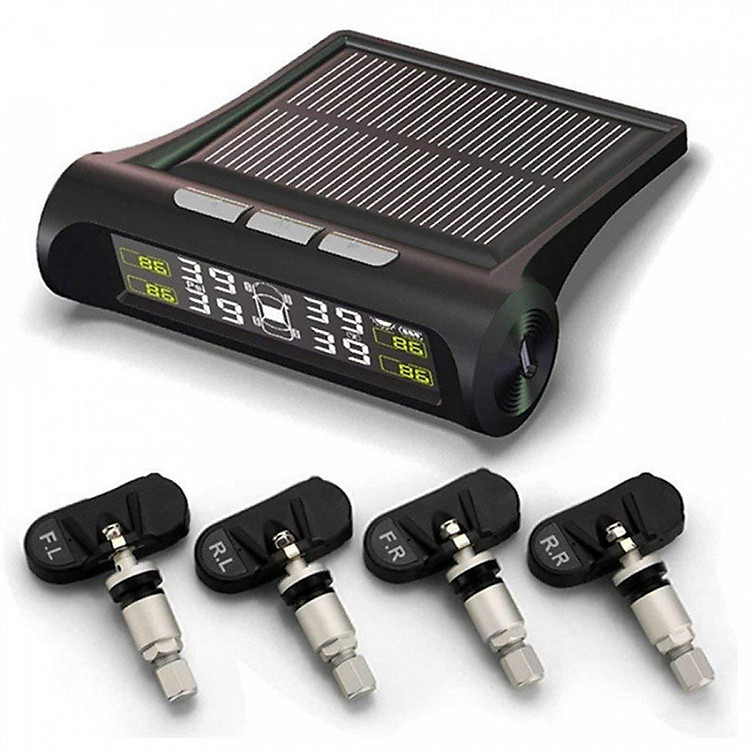 Cảm Biến Áp Suất lốp xe hơi TPMS - Không Dây - chạy bằng năng lượng mặt trời