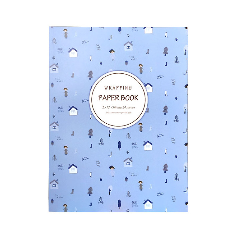 Tập Giấy Gói Quà Họa Tiết Dễ Thương Wrapping Paper Book 17-24A