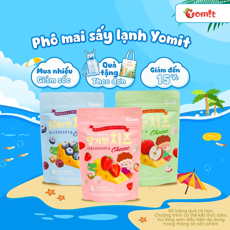 Mua tại Lazada: Nơi Combo 3 gói phô mai khô YOMIT Chính hãng, giá tốt