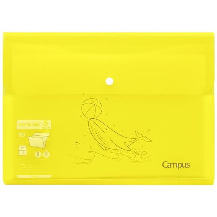 File Tài Liệu Ngang Campus 5 Ngăn DF-5X-U2 (Màu Vàng)