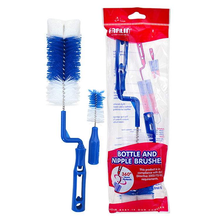Bộ Bàn Chải Cọ Bình Và Phụ Kiện Bình Uống Farlin - BF-252 - Màu Ngẫu Nhiên