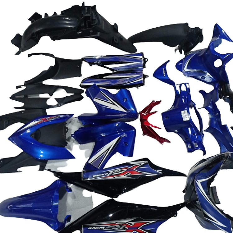 Bộ dàn áo Màu Xanh Tím - Đen dành cho xe Wave RSX 110 đời 2010 đến 2012 nhựa nguyên sinh cao cấp