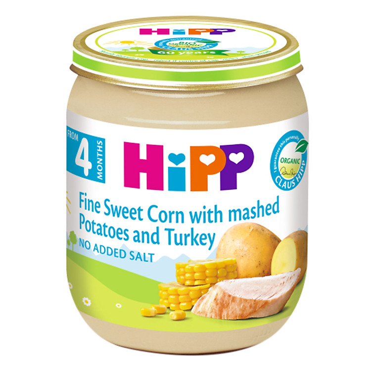 Dinh Dưỡng Đóng Lọ Ngô Bao Tử, Khoai Tây, Gà Tây HiPP 125g - 6203