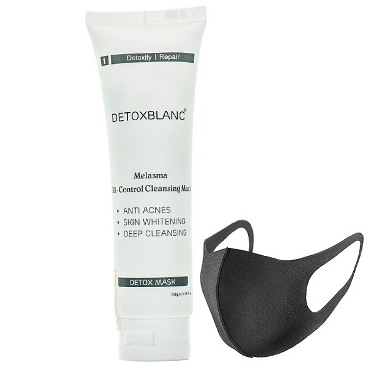 Mặt Nạ Thải Độc Trắng Da Công Nghệ Than Hoạt Tính Detox Mask (Pháp) - Tặng Kèm Khẩu Trang Chống Nắng Than Hoạt Tính Cực Xịn