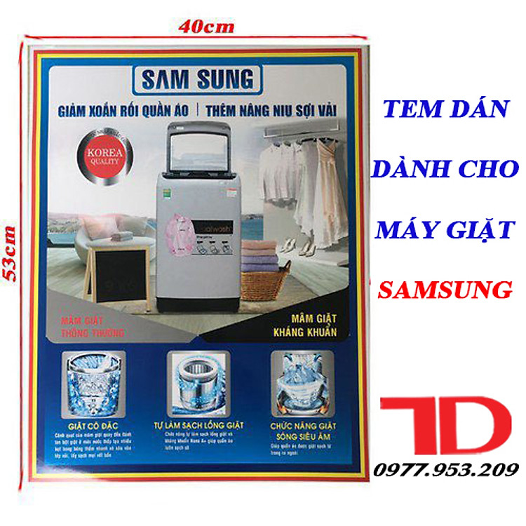 Tem dán máy giặt SAMSUNG