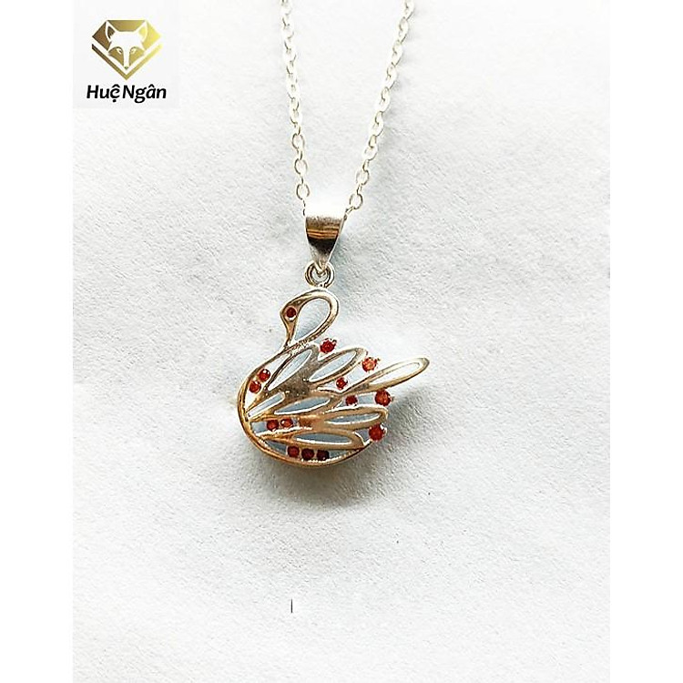 Dây chuyền bạc Ý 925 Huệ Ngân - Thiên Nga xinh xắn D1901