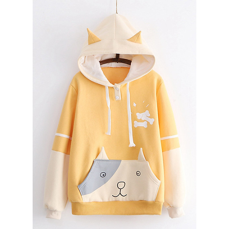 Áo Hoodie Nữ Túi Mặt Cún Xinh 929