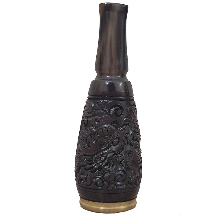 Tẩu Bắt Top Cigar Gỗ Sừng TGS15 Ring Size 40-60 Khắc Họa Tiết Hình Rồng - Ảnh 3