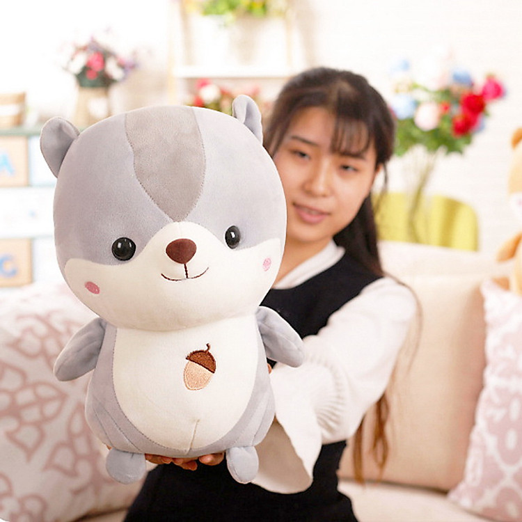 Gấu Bông Sóc Mềm Đáng Yêu 30cm TNB246 Màu Xám
