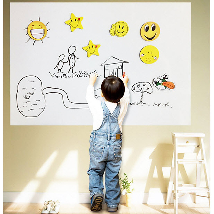 Decal dán tường bảng trắng viết mực -45*200cm kèm bút viết bảng + Tặng kèm 1 bơm bóng bằng tay