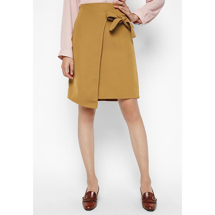 Chân váy tà đắp buộc nơ Taka