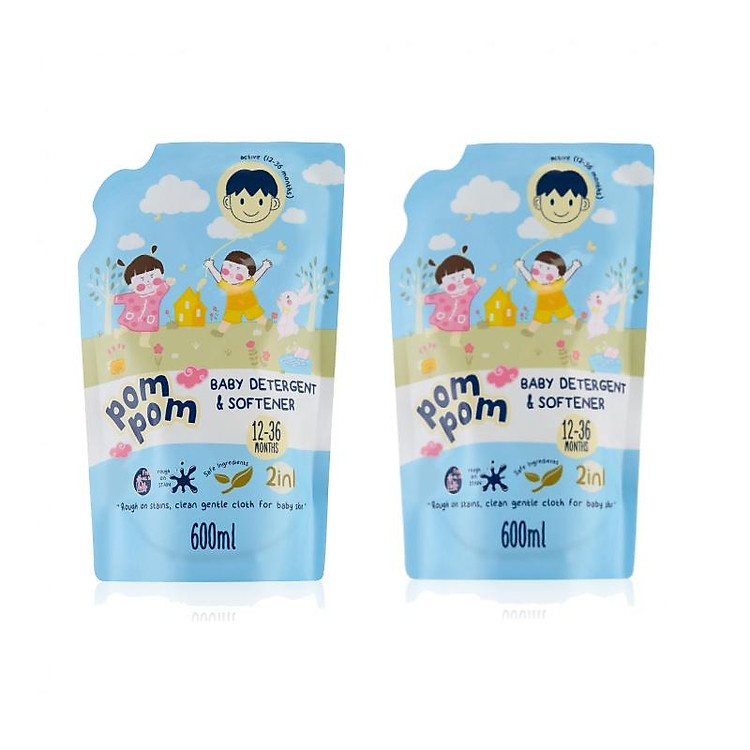 Nước Giặt Xả Pom Pom 600ml Chính hãng Giá rẻ - Hình ảnh 4
