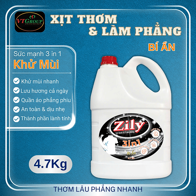 Xịt Thơm & Làm Phẳng ( Ủi Thẳng) Quần Áo Zily 4.7 Kg