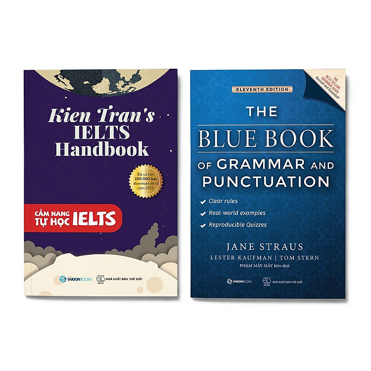Combo 2 cuốn Học Tiếng Anh: Cẩm Nang Tự Học Ielts + The Blue Book of Grammar and Punctuation