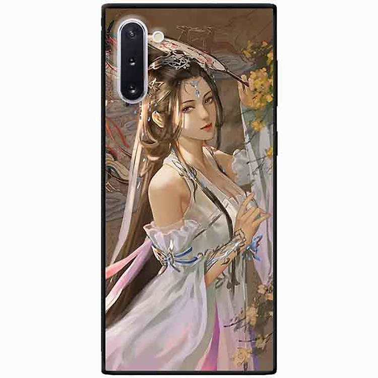 Ốp lưng in cho Samsung Note 10 Mẫu Cô Gái Cầm Quạt