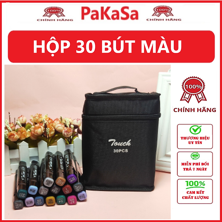 Hộp Bút Màu Touch 30 Màu 2 Đầu Chuyên Nghiệp