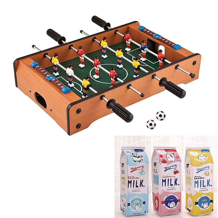 Đồ chơi bàn bi lắc, bàn bóng đá dành cho 2 người chơi - SOHOGO - Rèn luyện kĩ năng tay mắt phản xạ cho bé - Tặng kèm hộp đựng bút xinh xắn, màu ngẫu nhiên