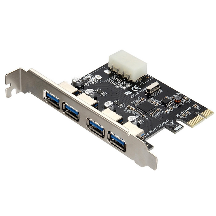 Card chuyển đổi PCI Express sang USB 3.0 4 port (Đen)