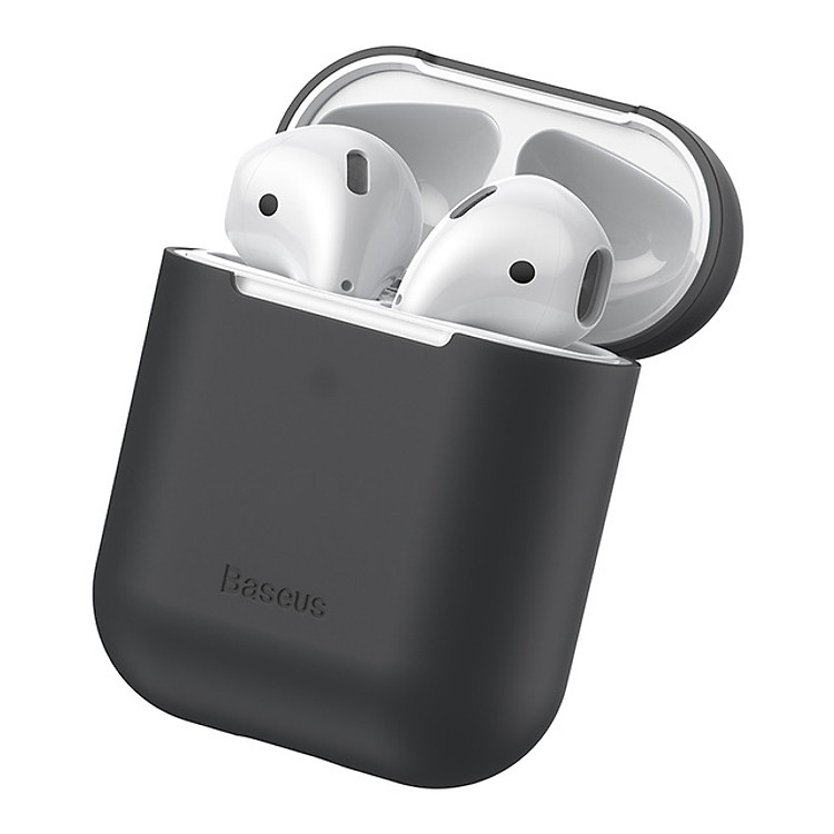 Bao case silicon siêu mỏng cho tai nghe Apple Airpods 1 / 2 hiệu Baseus Ultra thin mỏng 0.88mm, chống vân tay, chống bám bẩn, vật liệu cao cấp - Hàng chính hãng