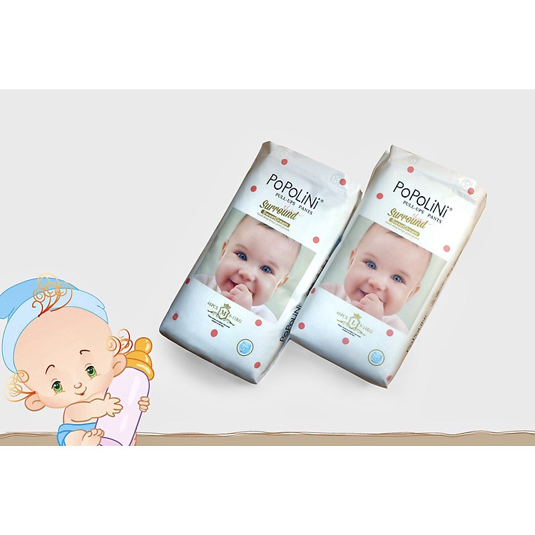 Tã quần Popolini size M 48 miếng Giá tốt - Hình ảnh 3