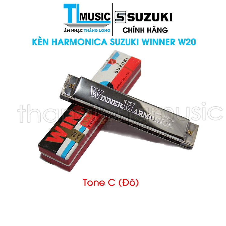 Kèn Harmonica Tremolo Suzuki Winner W16 - W20 - W24 - STUDY24 - Hàng Chính Hãng
