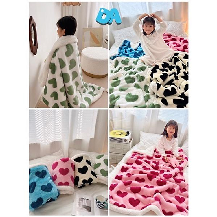 Chăn Bông Cừu Mini Size, Chăn Đơn 1m5x2m mềm mịn, ấm áp .