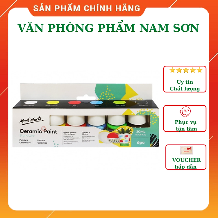 Bộ Màu Ceramic Mont Marte (6 màu)