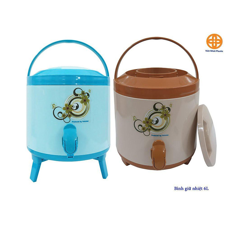 Bình giữ nhiệt ☼ ℍℙ☼ nóng lạnh 6L/8L/10L nhựa Việt Nhật có vòi tiện dụng