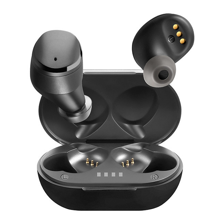 Tai nghe Bluetooth V5.0 True Wireless Earbuds điều khiển cảm ứng hỗ trợ nghe đơn hoặc đôi 2 bên tai với micro HD chống ồn dành cho smartphones
