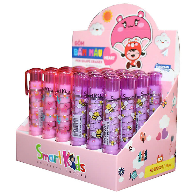 Gôm Bấm Màu Trái Tim Bitex SK-ER2001 - Ảnh 2