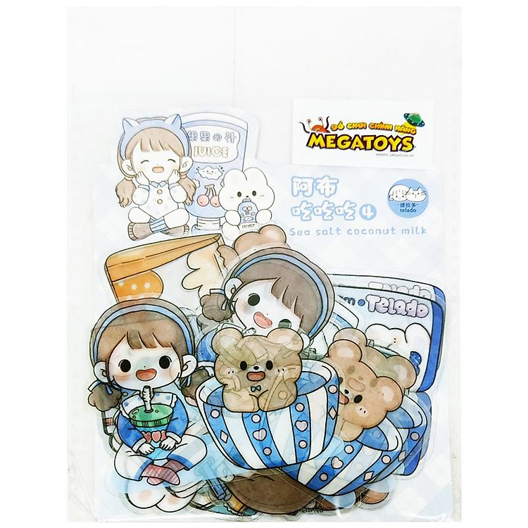 Sticker Cô Gái Abu Chi Chi (40 chiếc) - Ảnh 2