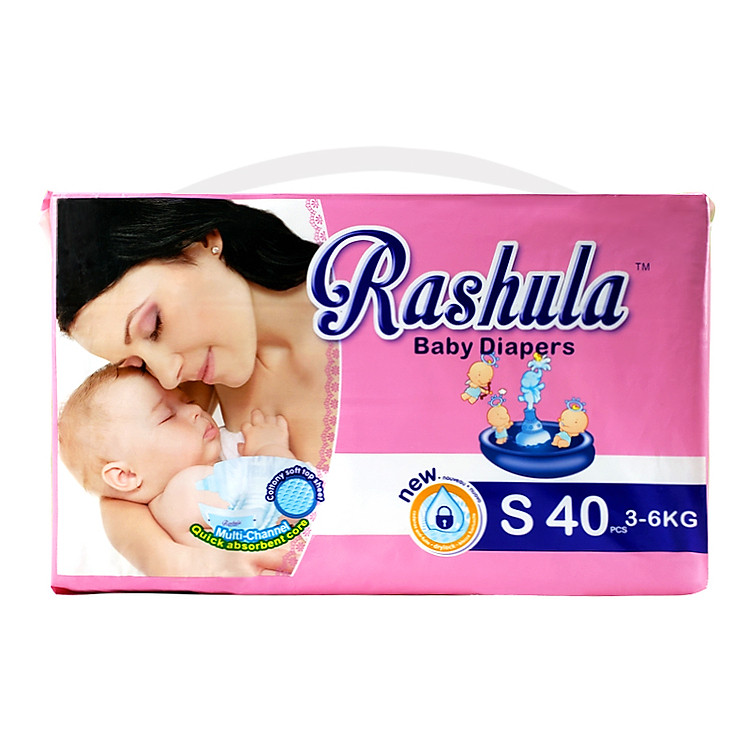 Rashula Tã Dán Tã Bỉm Siêu Thấm Hút Siêu mềm mỏng size S40