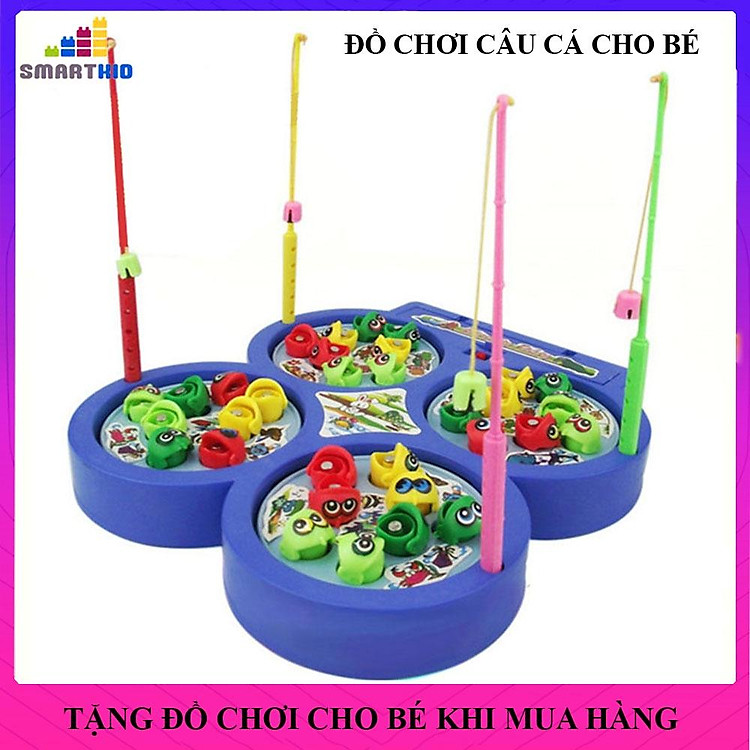Đồ Chơi Câu Cá 4 Hồ, Đồ Chơi Trẻ Em Cho Bé Gái, Bé Trai Thoả Sức Vui Chơi