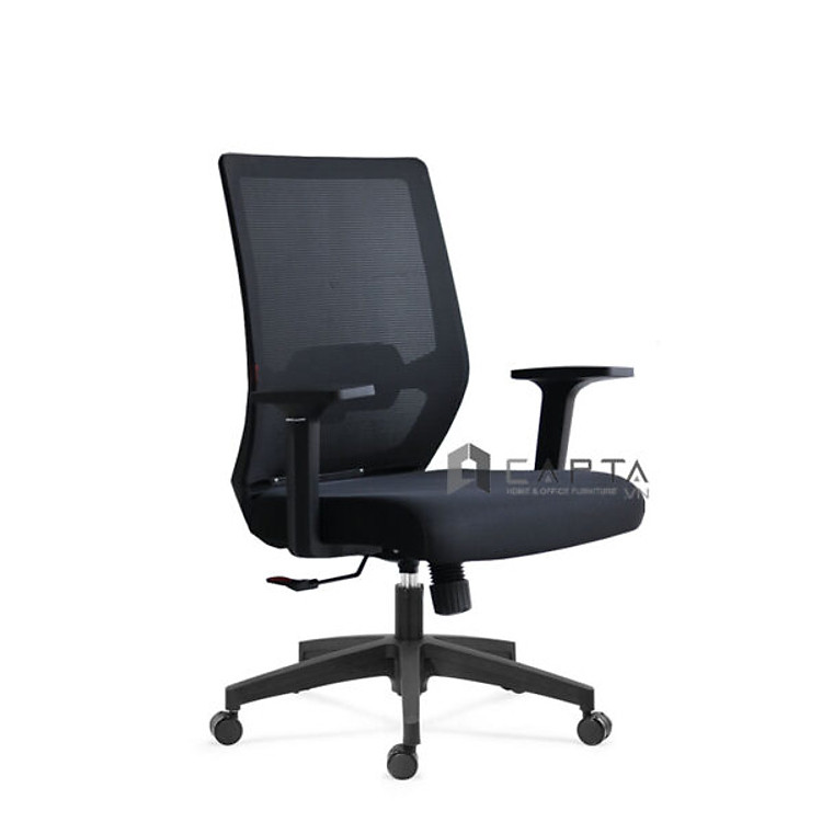 Ghế nhân viên lưng lưới trung nệm vải màu đen CE4290-M Nội thất Capta