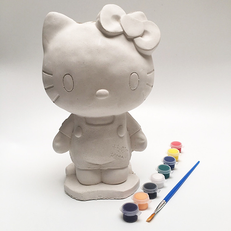 Combo tượng tô màu loại lớn 25cm và 1 vỉ 8 màu kèm 1 cọ