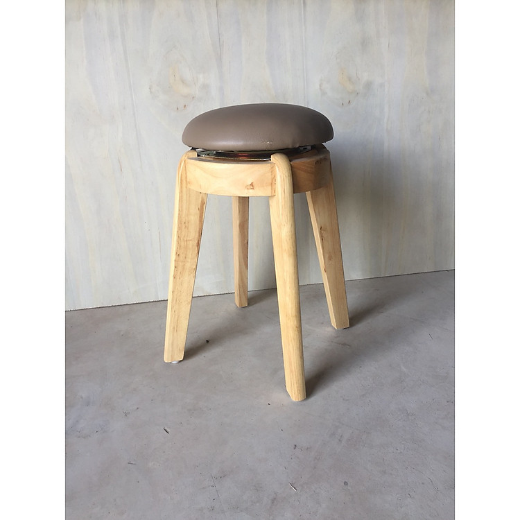 Ghế đôn gỗ xoay 360 độ