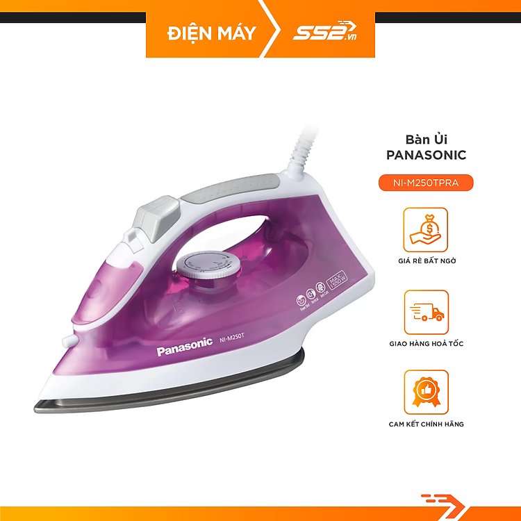 Bàn ủi hơi nước Panasonic NI-M250TPRA - Hàng Chính Hãng - Hồng
