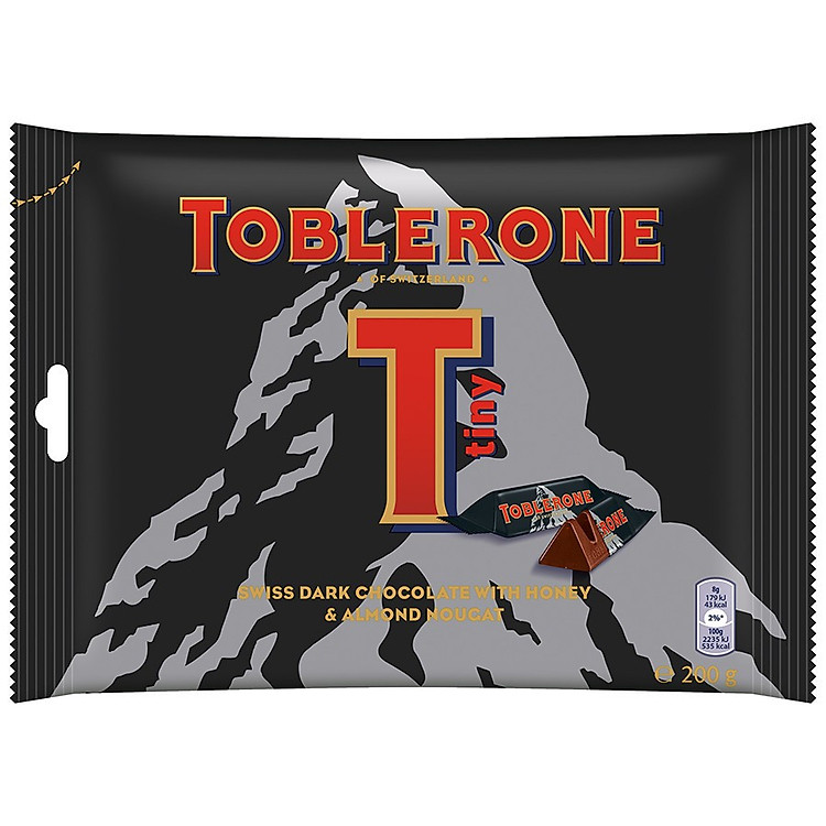 Socola Đen Toblerone Mật Ong & Hạnh Nhân - Thụy Sĩ (200g)