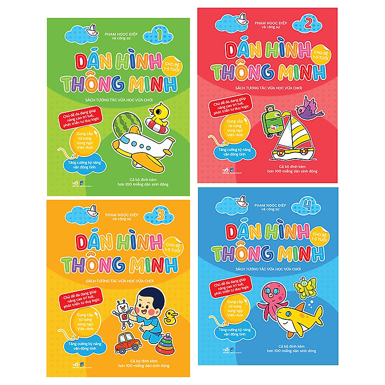 Dán Hình Thông Minh Cho Bé 1-5 Tuổi Sách Tương Tác Vừa Học Vừa Chơi