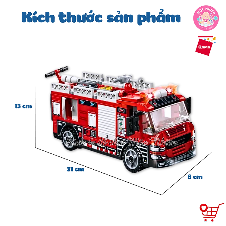 Đồ chơi lắp ráp Qman 12022 - Cứu hoả Chính hãng Giá rẻ - Hình ảnh 3